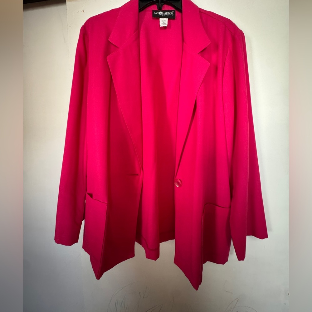 Sag Harbor Women's Vibrant Pink Blazer